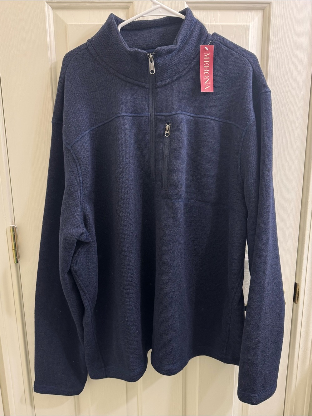 Merona Men's Navy Quarter-Zip Fleece Sweater